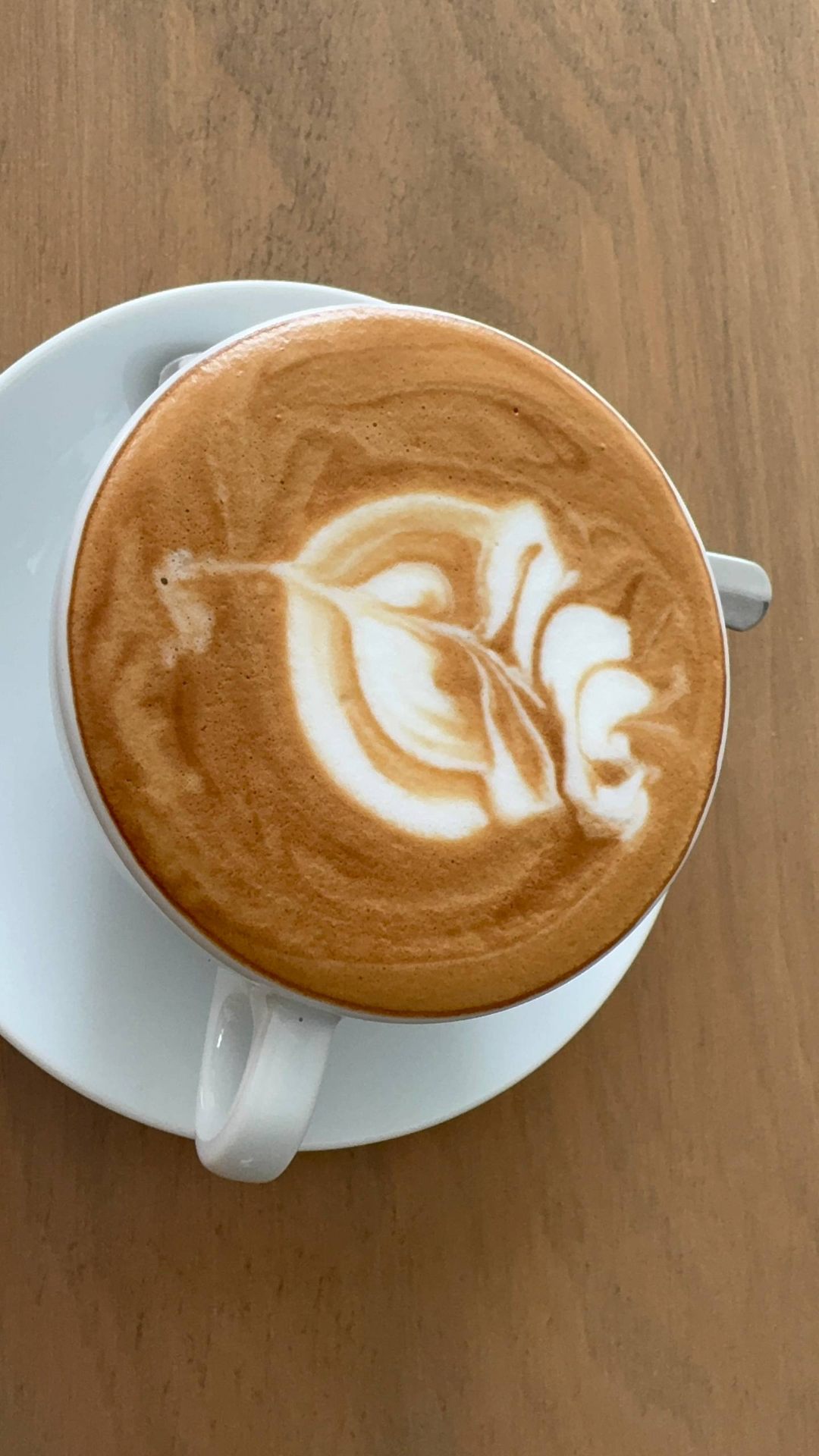 Latte art close-up