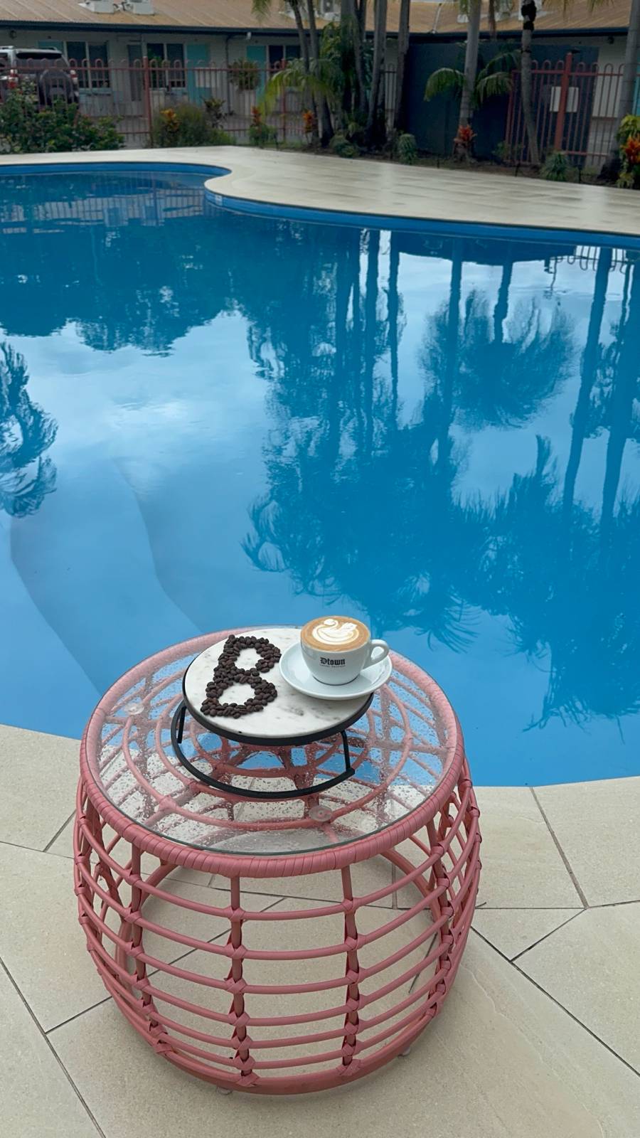 D Town coffee by the pool